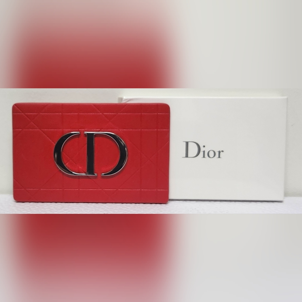 Dior Red Quilt Embossed Mirror NIB - Picture 3 of 10